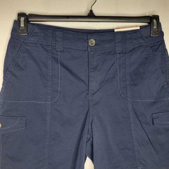 Style & Co Mid-Rise Comfort-Waist Cargo Shorts Industrial Blue NWT Size 12 - Picture 3 of 7